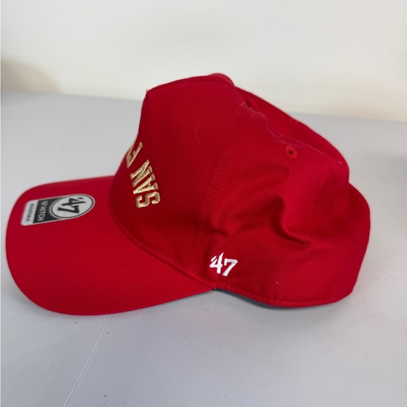 san francisco 49ers hat adjustable flip script NEW red - Picture 3 of 5